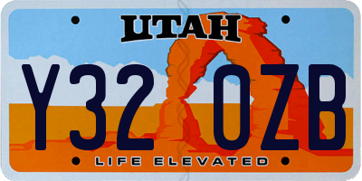 UT license plate Y320ZB