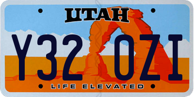 UT license plate Y320ZI