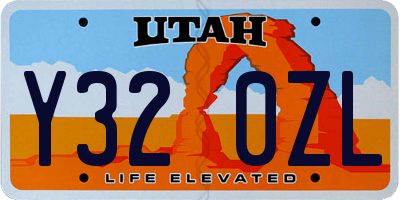 UT license plate Y320ZL
