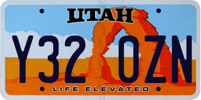 UT license plate Y320ZN