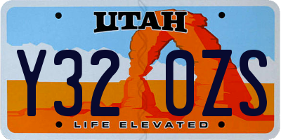 UT license plate Y320ZS