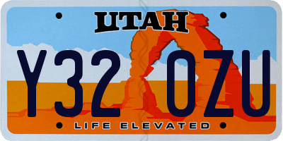 UT license plate Y320ZU