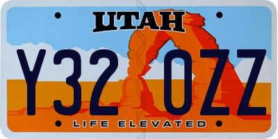 UT license plate Y320ZZ