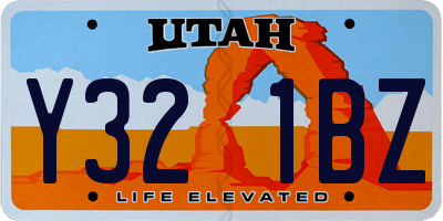 UT license plate Y321BZ