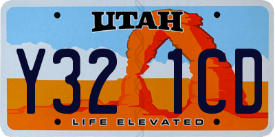 UT license plate Y321CD
