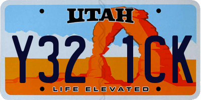 UT license plate Y321CK