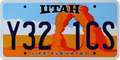 UT license plate Y321CS