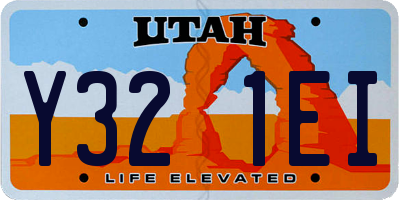 UT license plate Y321EI