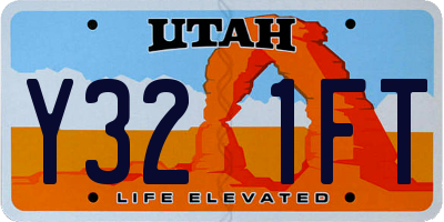 UT license plate Y321FT