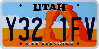 UT license plate Y321FV