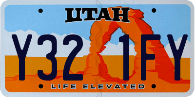 UT license plate Y321FY