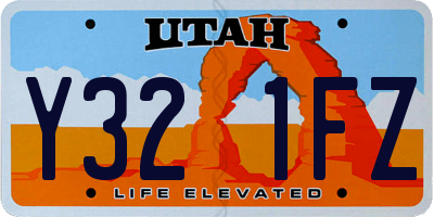 UT license plate Y321FZ