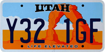 UT license plate Y321GF