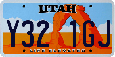 UT license plate Y321GJ