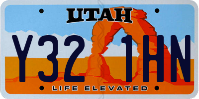 UT license plate Y321HN