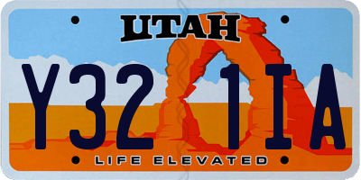 UT license plate Y321IA