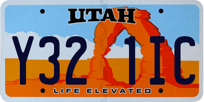 UT license plate Y321IC