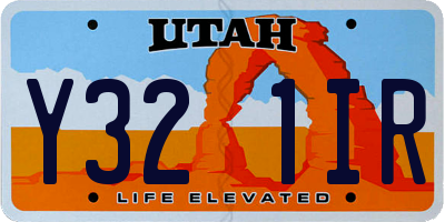 UT license plate Y321IR