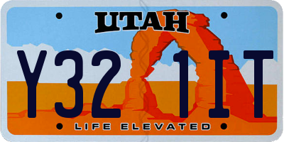UT license plate Y321IT