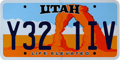 UT license plate Y321IV