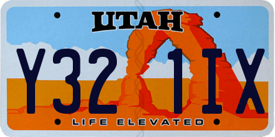 UT license plate Y321IX