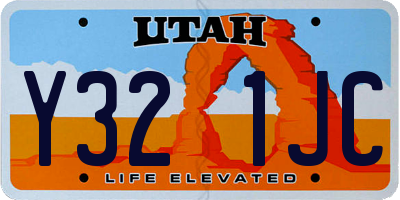 UT license plate Y321JC
