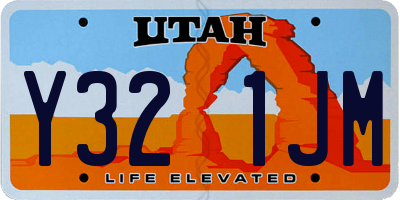 UT license plate Y321JM