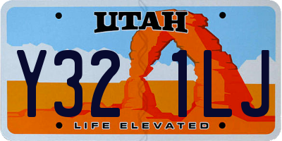 UT license plate Y321LJ