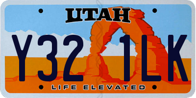 UT license plate Y321LK