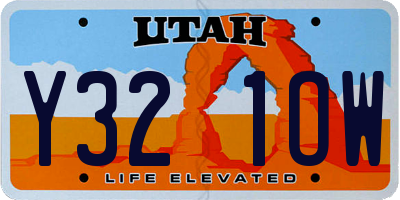 UT license plate Y321OW