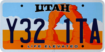 UT license plate Y321TA