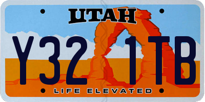 UT license plate Y321TB