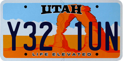 UT license plate Y321UN