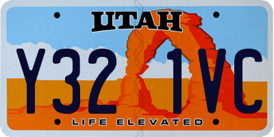 UT license plate Y321VC