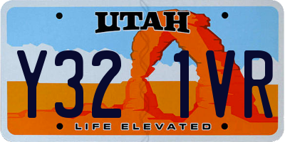 UT license plate Y321VR