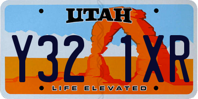 UT license plate Y321XR