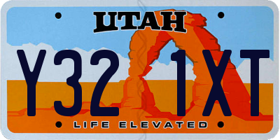 UT license plate Y321XT