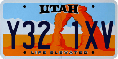 UT license plate Y321XV