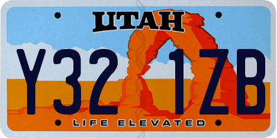 UT license plate Y321ZB