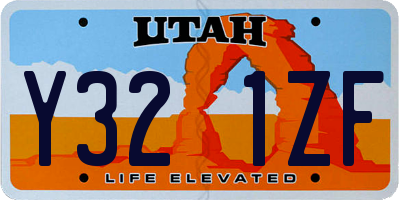 UT license plate Y321ZF