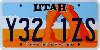 UT license plate Y321ZS