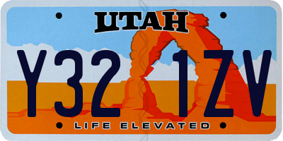 UT license plate Y321ZV