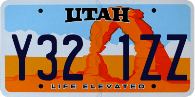 UT license plate Y321ZZ