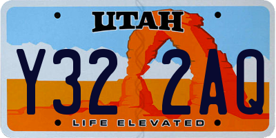 UT license plate Y322AQ