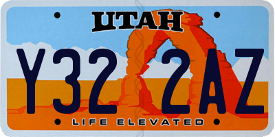 UT license plate Y322AZ