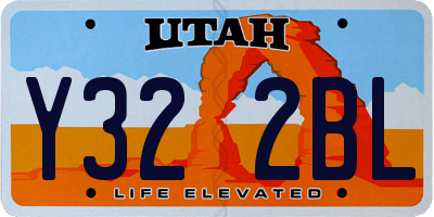UT license plate Y322BL