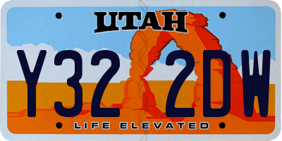 UT license plate Y322DW