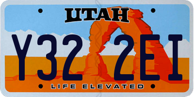 UT license plate Y322EI