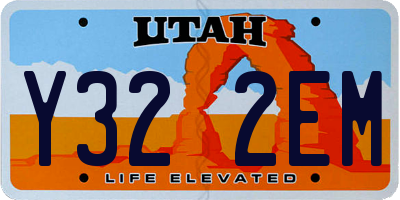 UT license plate Y322EM