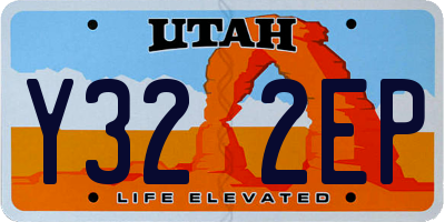 UT license plate Y322EP
